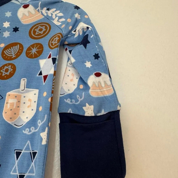 NWT Little Sleepies Footie Bamboo Pajama 0-3 months - double zipper - Picture 10 of 11